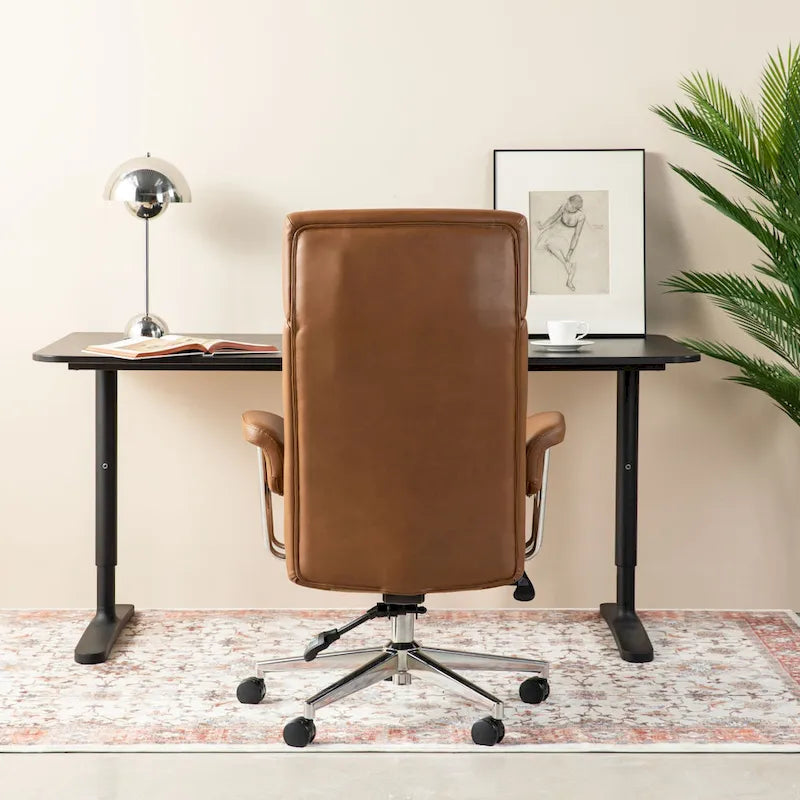 Ergonomischer Bürostuhl aus PU-Leder mit hoher Rückenlehne, drehbar und höhenverstellbar
