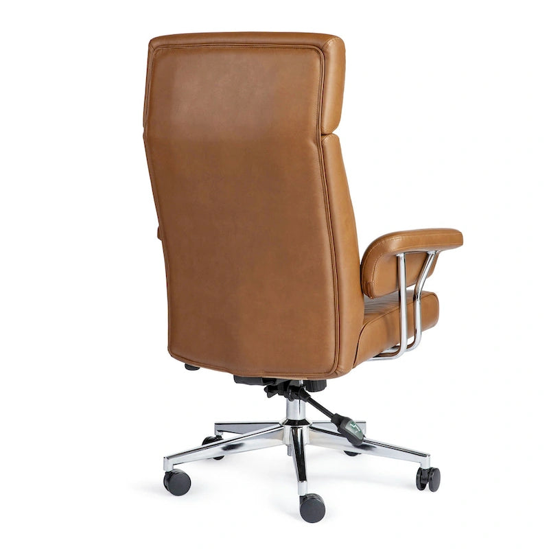 Ergonomischer Bürostuhl aus PU-Leder mit hoher Rückenlehne, drehbar und höhenverstellbar