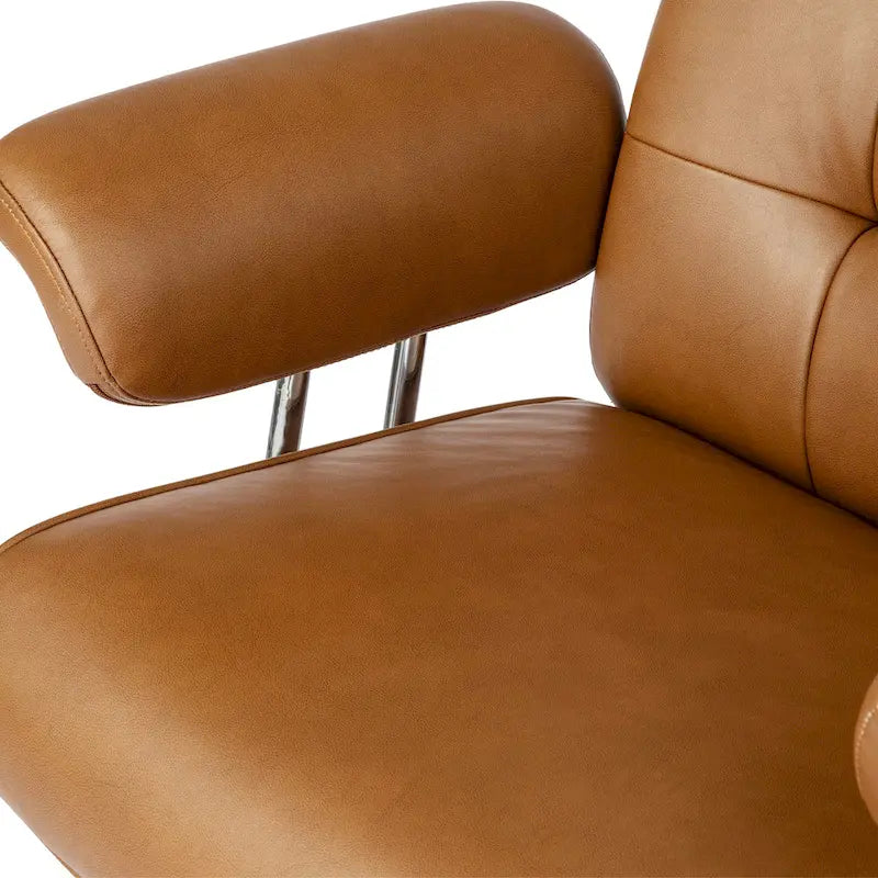 Ergonomischer Bürostuhl aus PU-Leder mit hoher Rückenlehne, drehbar und höhenverstellbar