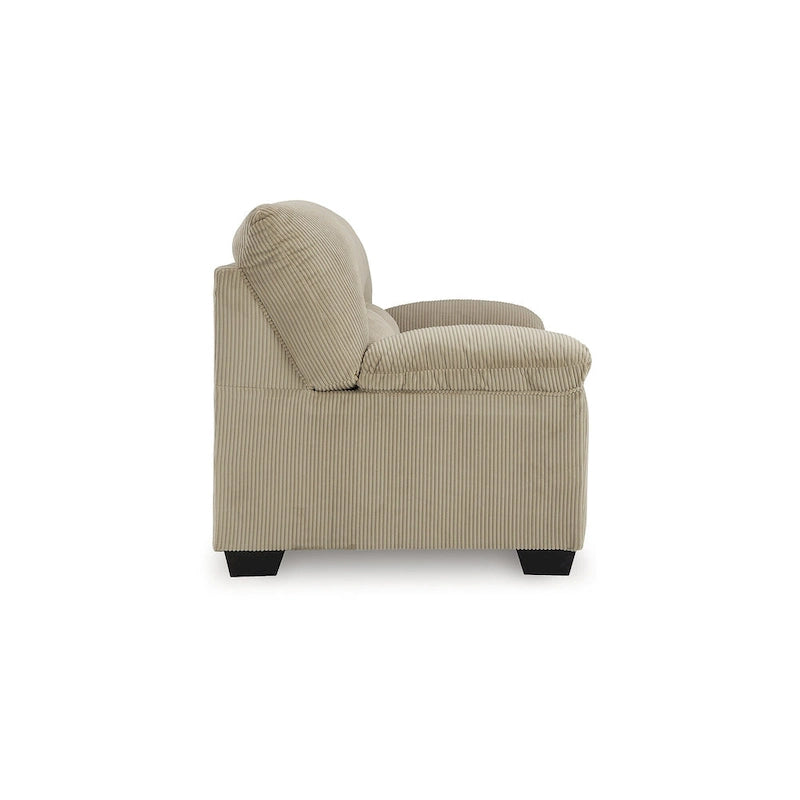 Minimalistisches Stoff-Zweisitzersofa mit bequemen Polstern, ideal für Apartment und Studio
