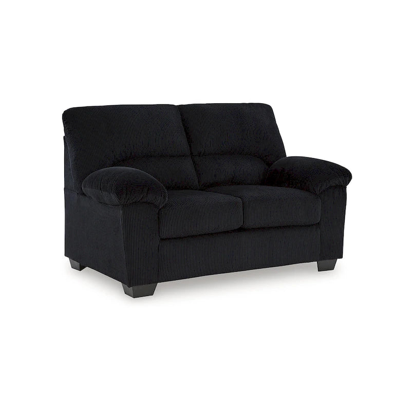Petit canapé minimaliste en tissu, canapé confortable pour 2 personnes avec coussin rembourré, pour appartement et studio
