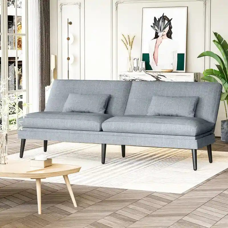 Grondin-Schlafsofa mit 5-fach verstellbarer Rückenlehne und 2 Kissen, im modernen Lounge-Stil