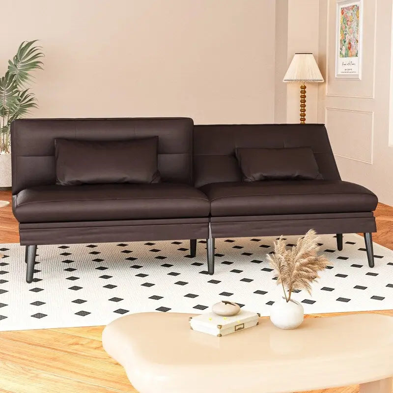 Grondin-Schlafsofa mit 5-fach verstellbarer Rückenlehne und 2 Kissen, im modernen Lounge-Stil