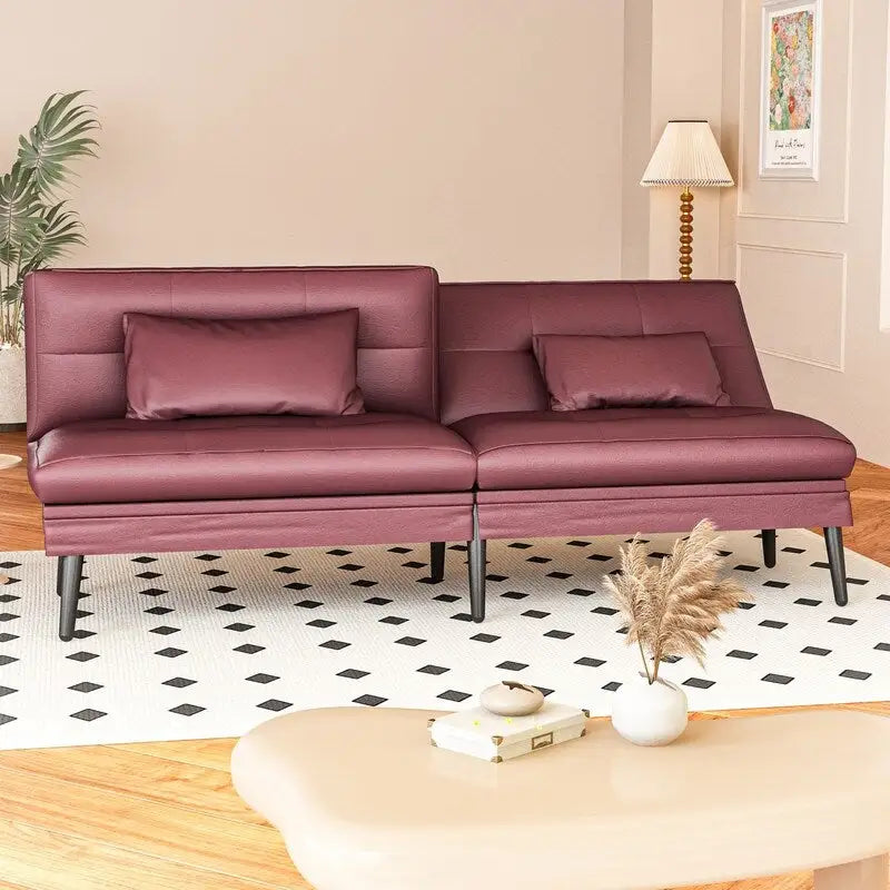 Grondin-Schlafsofa mit 5-fach verstellbarer Rückenlehne und 2 Kissen, im modernen Lounge-Stil