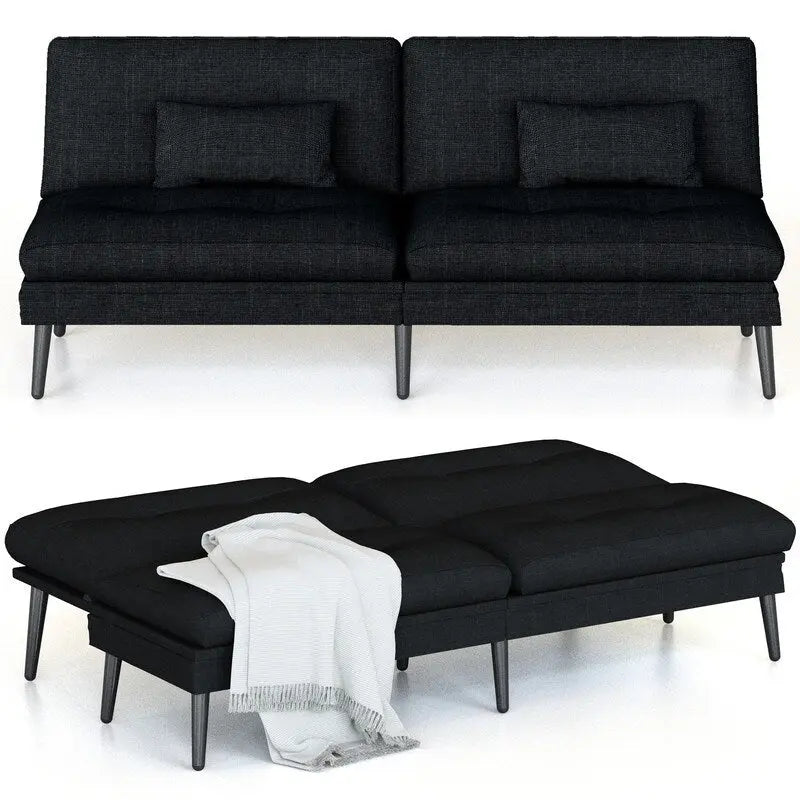 Grondin-Schlafsofa mit 5-fach verstellbarer Rückenlehne und 2 Kissen, im modernen Lounge-Stil