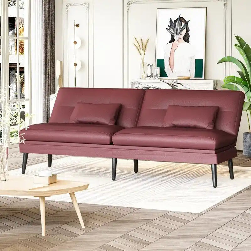 Grondin-Schlafsofa mit 5-fach verstellbarer Rückenlehne und 2 Kissen, im modernen Lounge-Stil