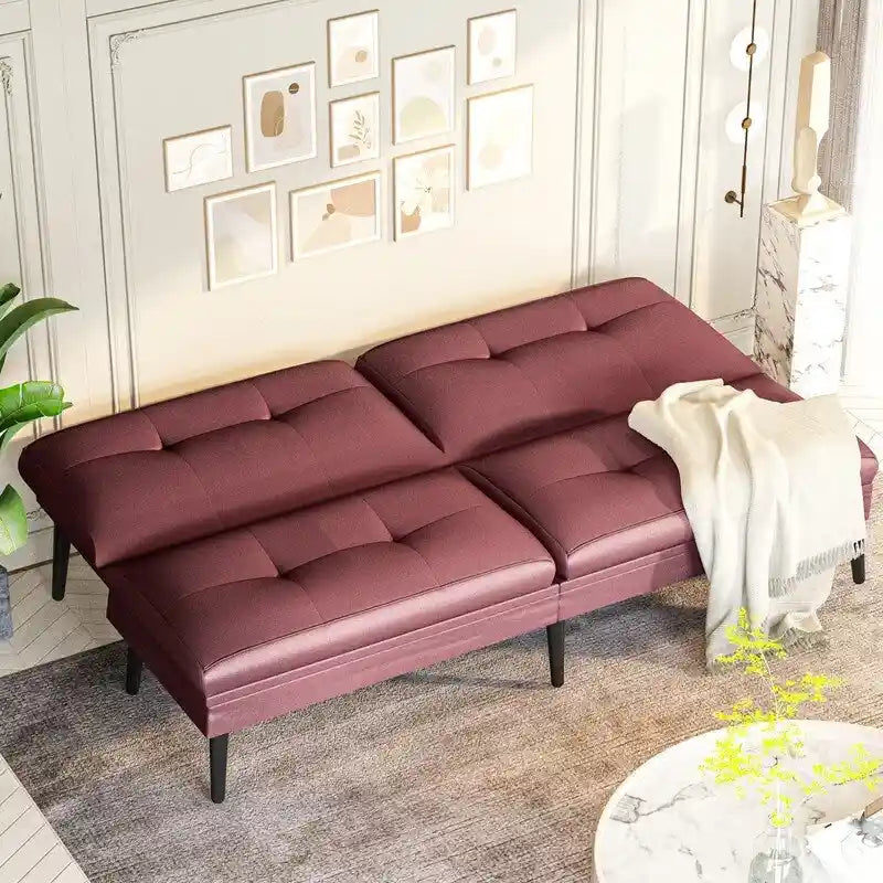 Grondin-Schlafsofa mit 5-fach verstellbarer Rückenlehne und 2 Kissen, im modernen Lounge-Stil