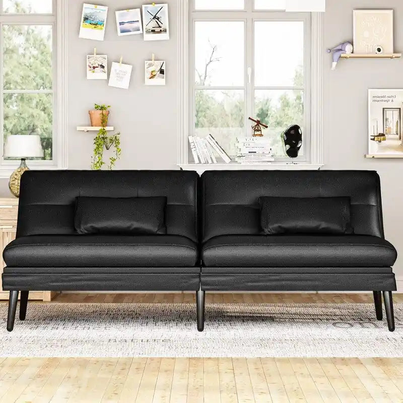 Grondin-Schlafsofa mit 5-fach verstellbarer Rückenlehne und 2 Kissen, im modernen Lounge-Stil