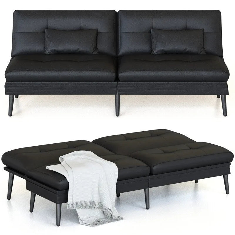 Grondin-Schlafsofa mit 5-fach verstellbarer Rückenlehne und 2 Kissen, im modernen Lounge-Stil