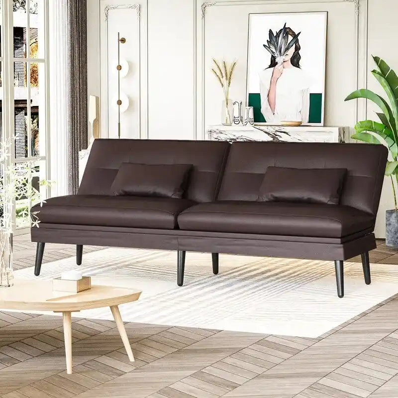 Grondin-Schlafsofa mit 5-fach verstellbarer Rückenlehne und 2 Kissen, im modernen Lounge-Stil