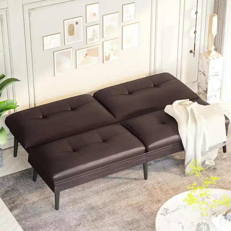 Grondin-Schlafsofa mit 5-fach verstellbarer Rückenlehne und 2 Kissen, im modernen Lounge-Stil