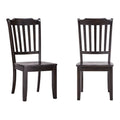 Chaises de salle à manger en bois à dossier à barreaux (lot de 2)