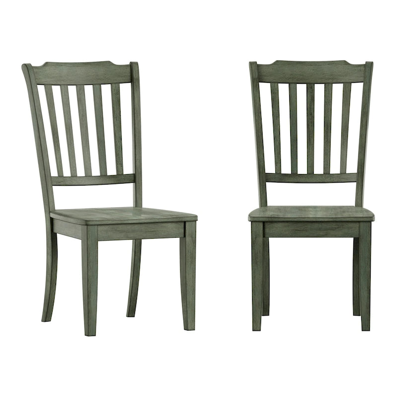 Chaises de salle à manger en bois à dossier à barreaux (lot de 2)
