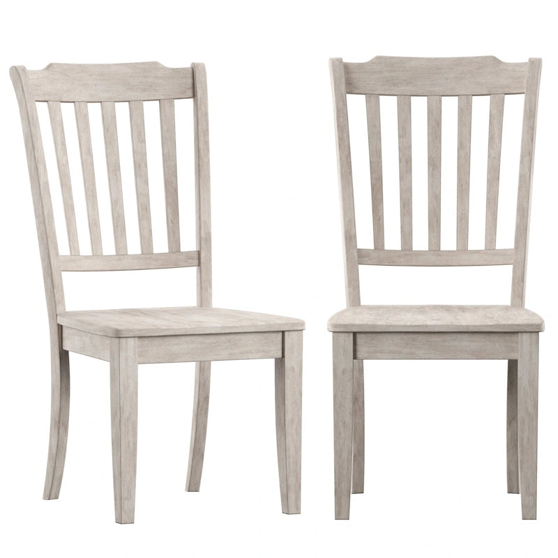 Chaises de salle à manger en bois à dossier à barreaux (lot de 2)