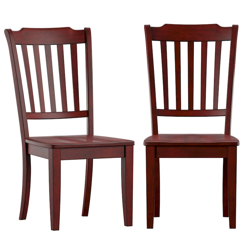 Chaises de salle à manger en bois à dossier à barreaux (lot de 2)