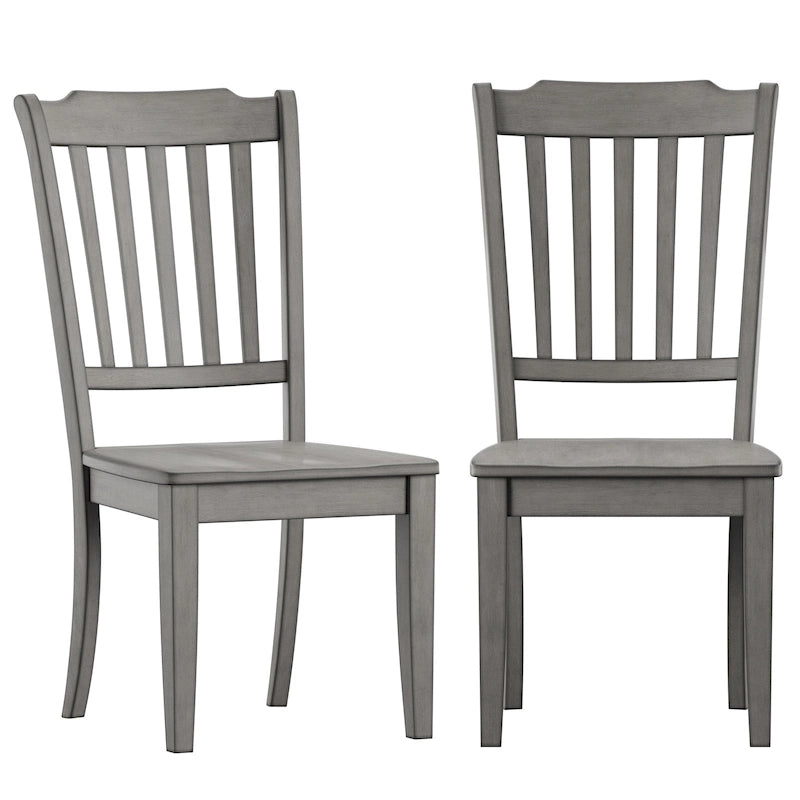 Chaises de salle à manger en bois à dossier à barreaux (lot de 2)