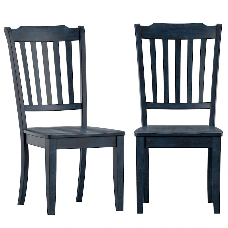 Chaises de salle à manger en bois à dossier à barreaux (lot de 2)