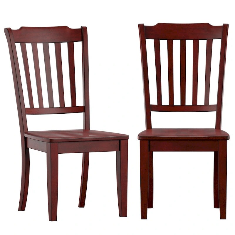 Chaises de salle à manger en bois à dossier à barreaux (lot de 2)