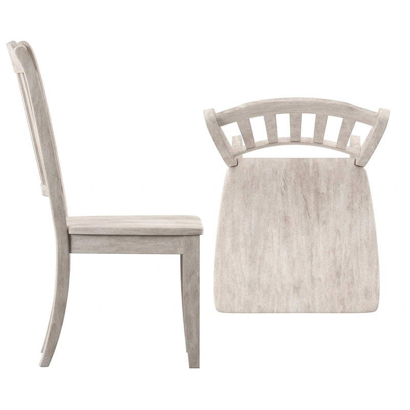 Chaises de salle à manger en bois à dossier à barreaux (lot de 2)