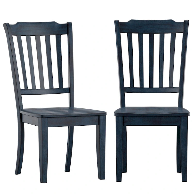 Chaises de salle à manger en bois à dossier à barreaux (lot de 2)