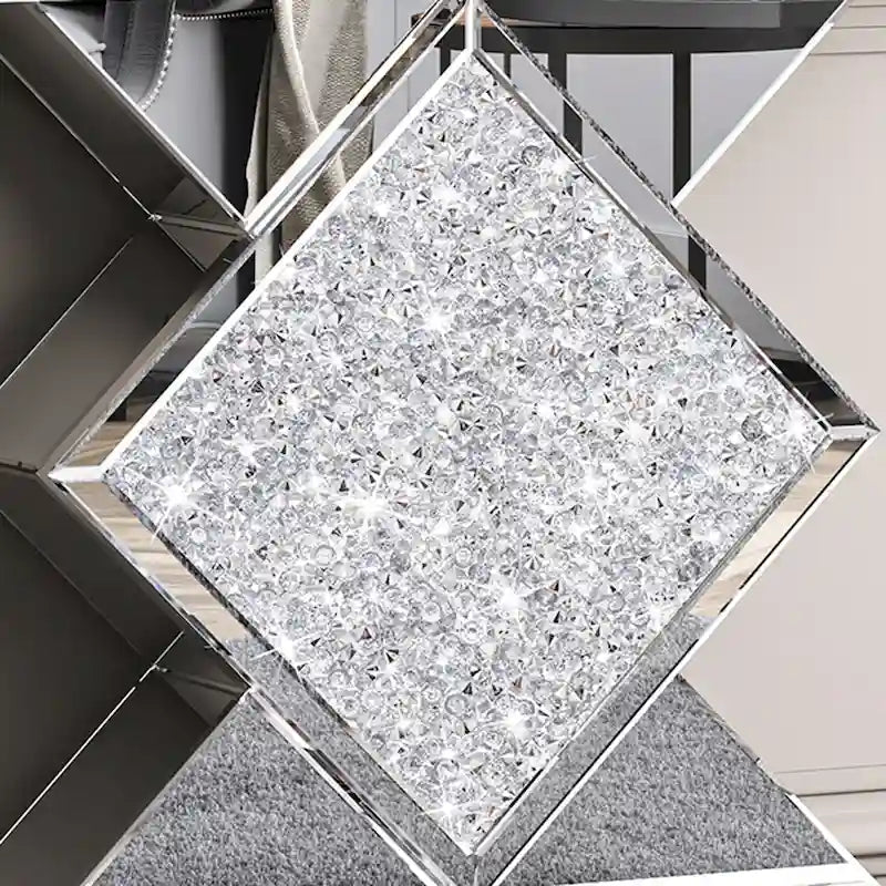 Table console moderne avec incrustation de diamants concassés