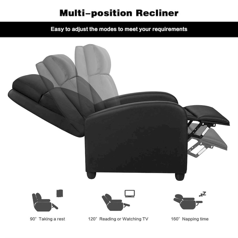 Relaxsessel aus PU-Leder, Einsitzer fürs Wohnzimmer