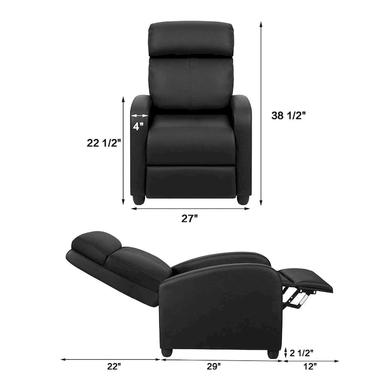 Relaxsessel aus PU-Leder, Einsitzer fürs Wohnzimmer