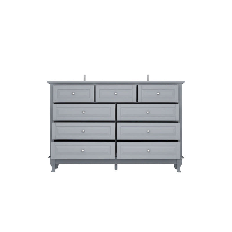 Commode à 9 tiroirs 55.1W : design spacieux et épuré, finition laquée