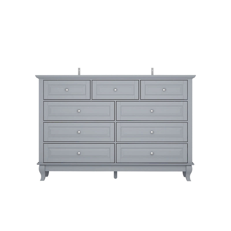 Commode à 9 tiroirs 55.1W : design spacieux et épuré, finition laquée