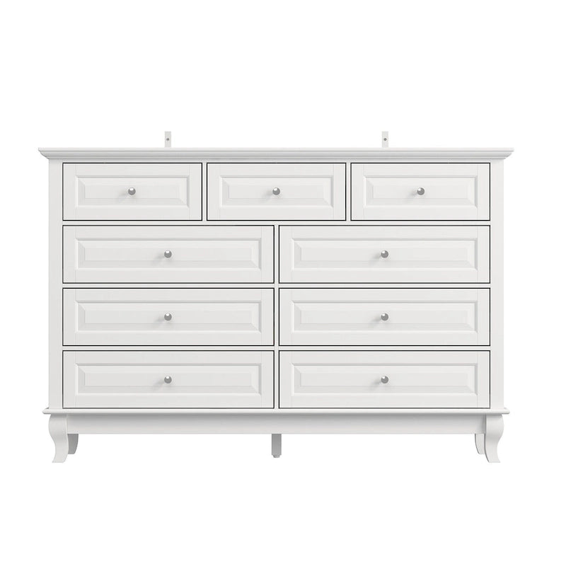 Commode à 9 tiroirs 55.1W : design spacieux et épuré, finition laquée