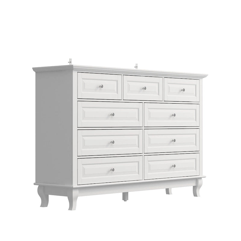 Commode à 9 tiroirs 55.1W : design spacieux et épuré, finition laquée