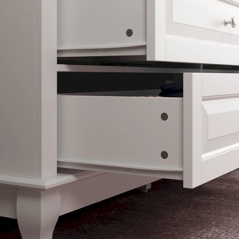 Commode à 9 tiroirs 55.1W : design spacieux et épuré, finition laquée