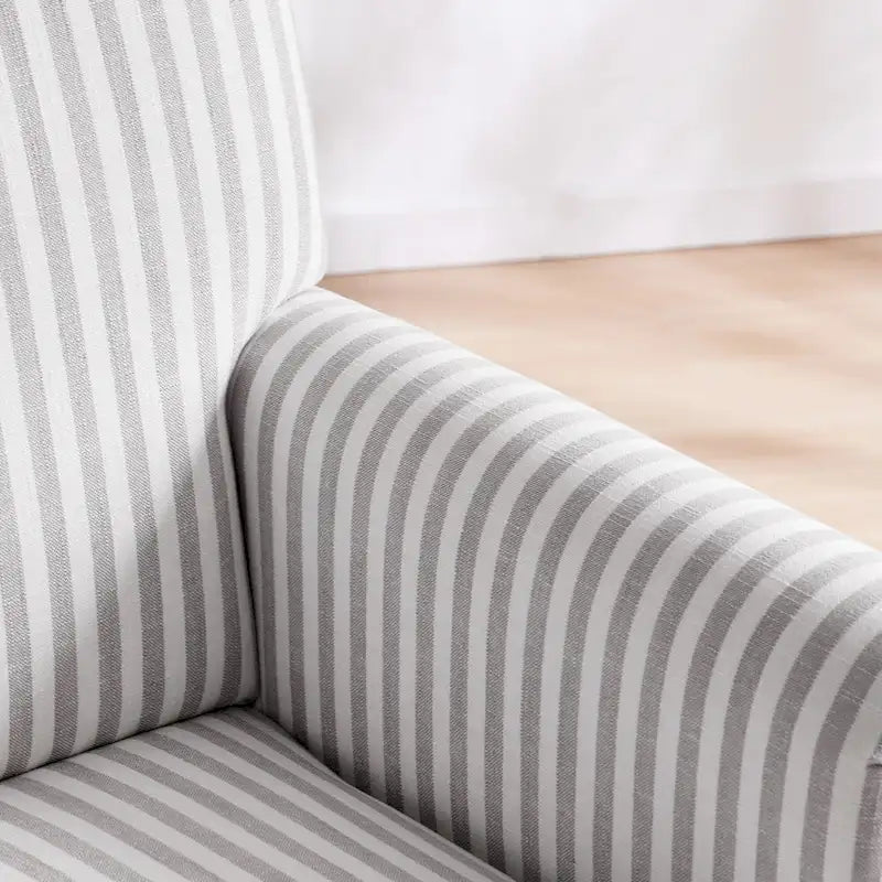 Sofá decorativo tapizado, sillón tipo club de lino con patas para sala de estar
