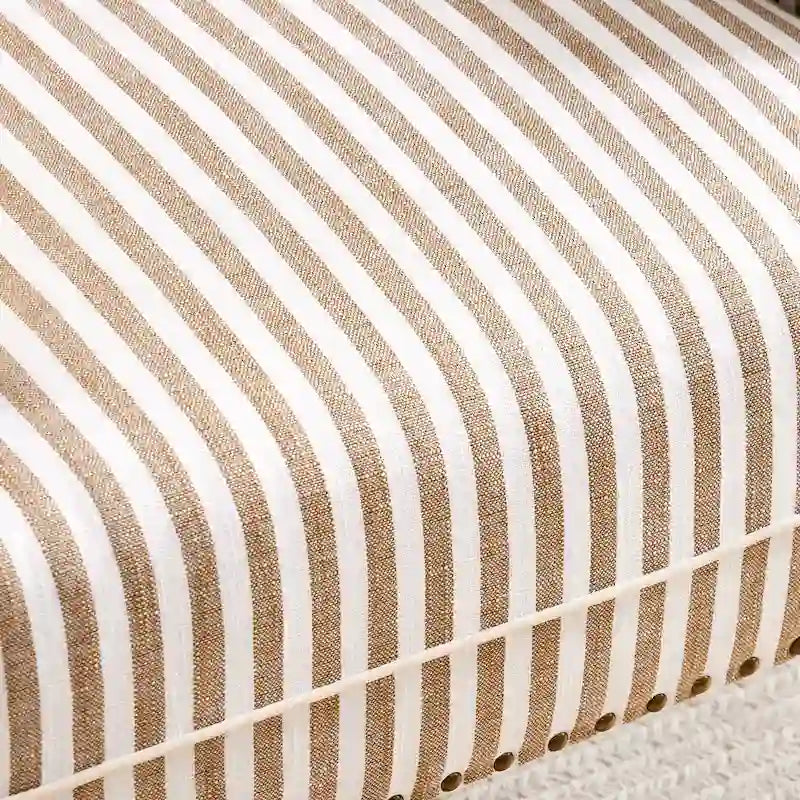 Sofá decorativo tapizado, sillón tipo club de lino con patas para sala de estar