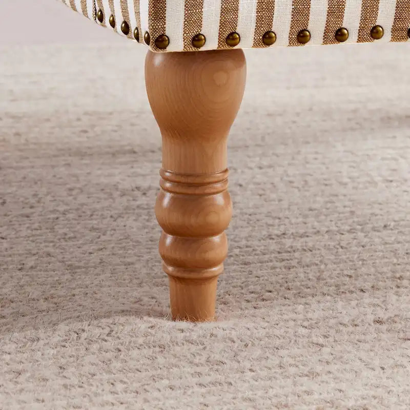 Sofá decorativo tapizado, sillón tipo club de lino con patas para sala de estar