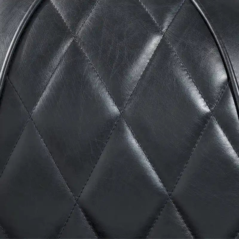Fauteuil d’appoint industriel rétro en cuir pleine fleur et aluminium