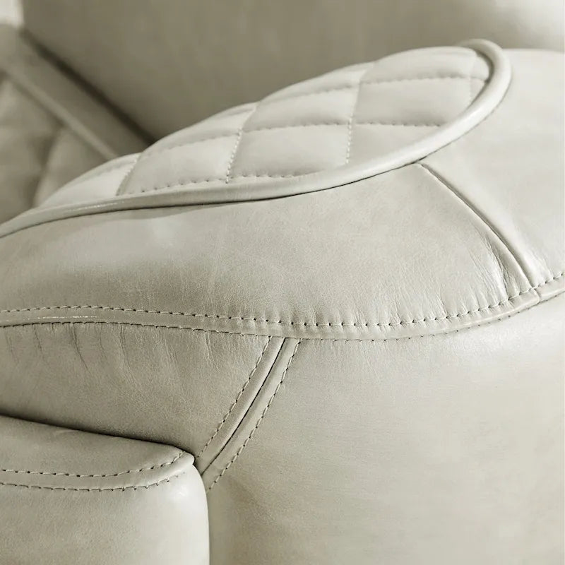 Fauteuil d’appoint industriel rétro en cuir pleine fleur et aluminium