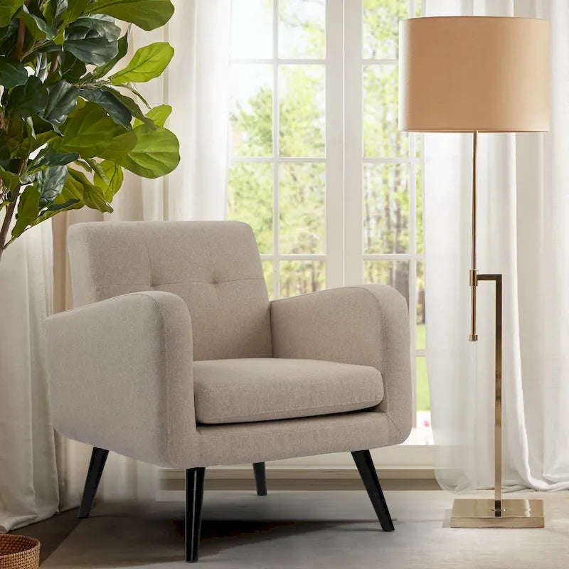 Sillón decorativo moderno de tela de estilo de mediados de siglo