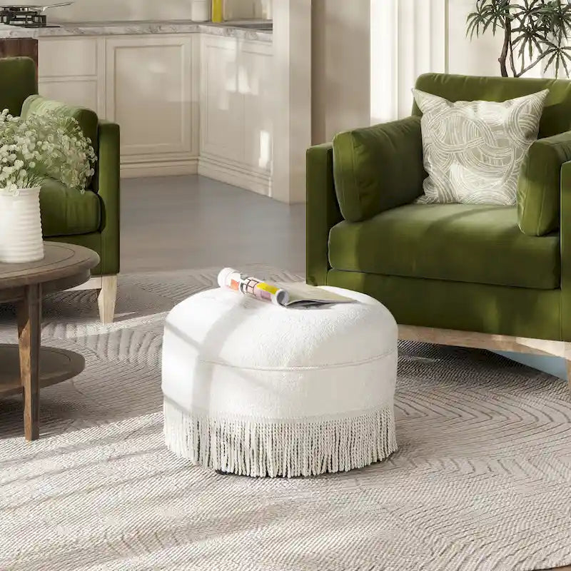 Yolanda 24 Upholstered Round Accent Ottoman