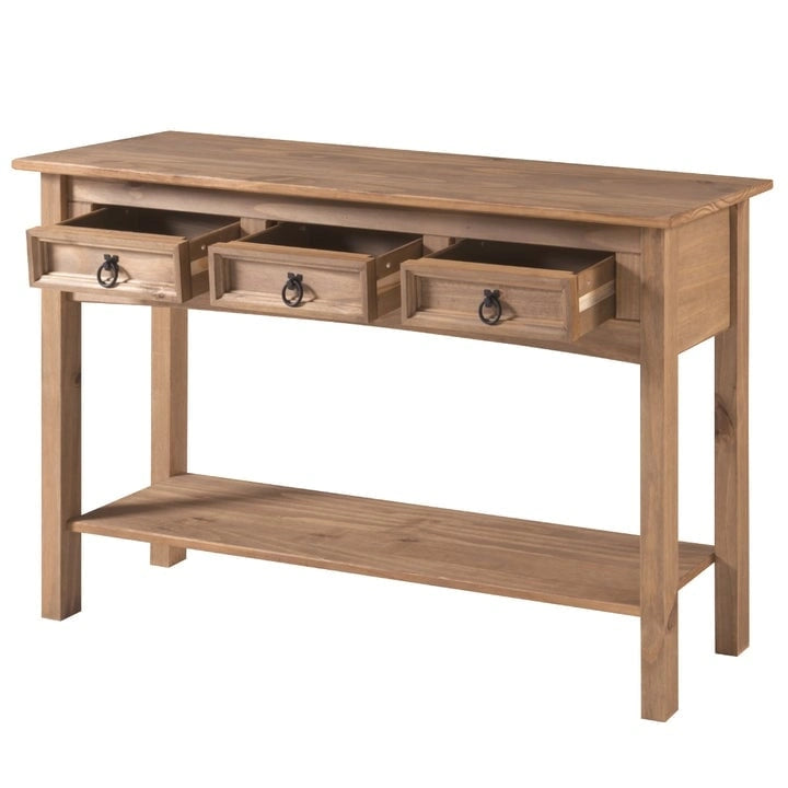 Konsolentisch aus Holz mit 3 Schubladen, Corona
