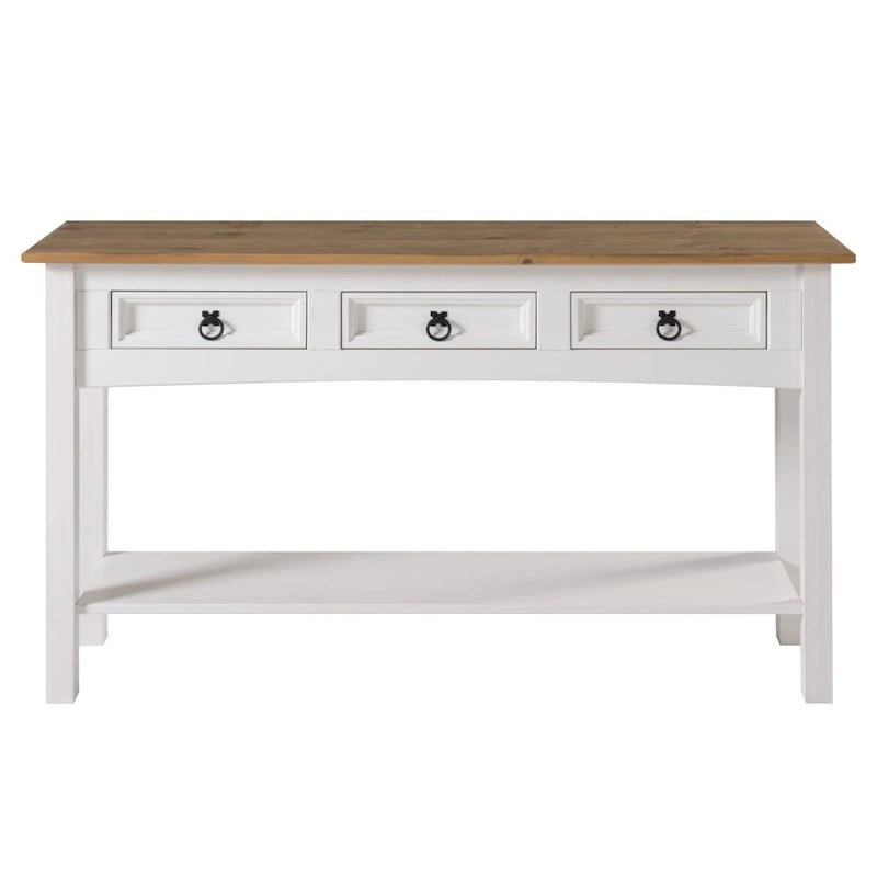 Console de couloir en bois, 3 tiroirs, Corona