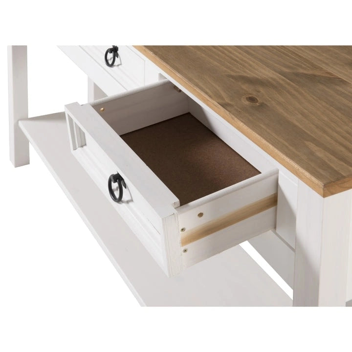 Console de couloir en bois, 3 tiroirs, Corona