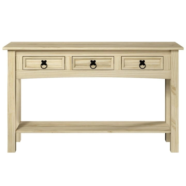 Console de couloir en bois, 3 tiroirs, Corona