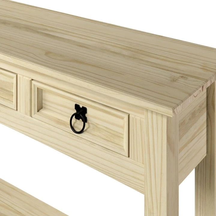 Console de couloir en bois, 3 tiroirs, Corona