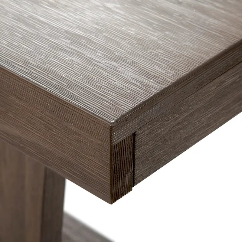 Mesa de comedor clásica de madera maciza, tablero duradero de madera natural, fácil de montar para recibir invitados en casa