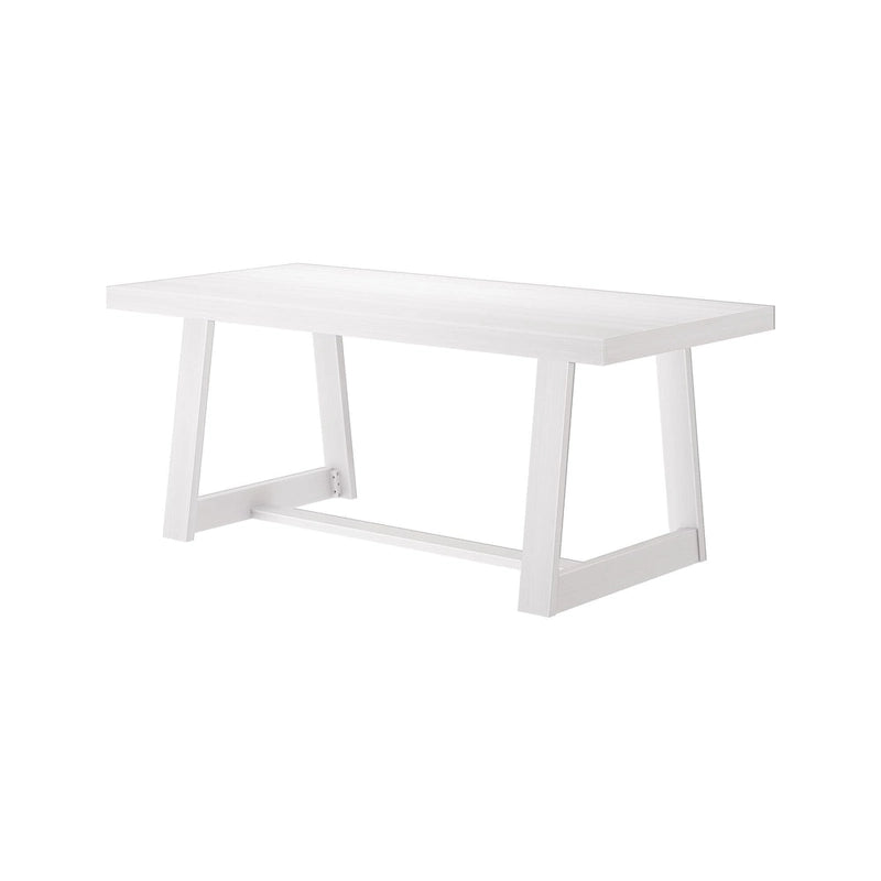 Mesa de comedor clásica de madera maciza, tablero duradero de madera natural, fácil de montar para recibir invitados en casa