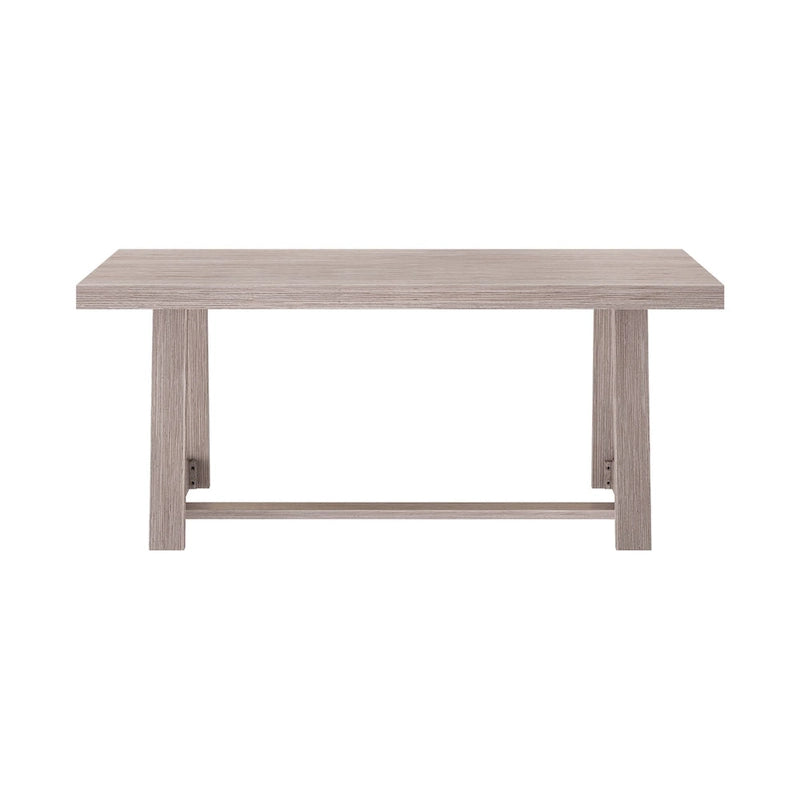 Mesa de comedor clásica de madera maciza, tablero duradero de madera natural, fácil de montar para recibir invitados en casa