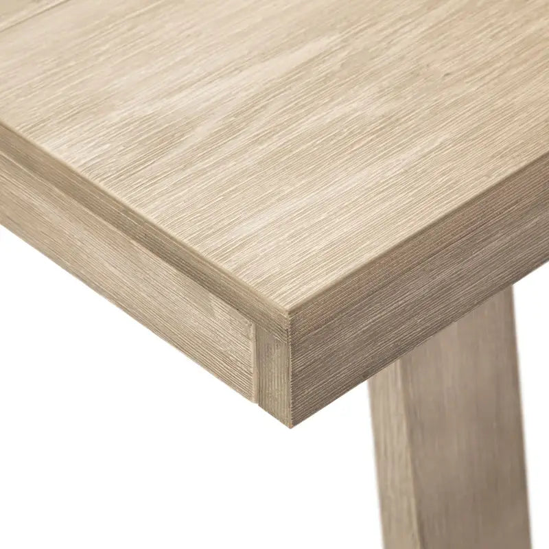Mesa de comedor clásica de madera maciza, tablero duradero de madera natural, fácil de montar para recibir invitados en casa