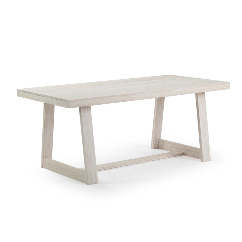 Mesa de comedor clásica de madera maciza, tablero duradero de madera natural, fácil de montar para recibir invitados en casa