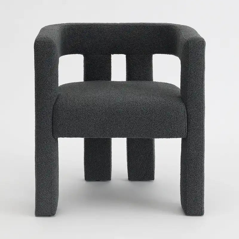 Gepolsterter Bouclé-Sessel, 24 breit (2er-Set)